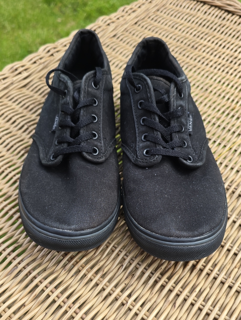 Vans All-Black Low Top Canvas Sneakers